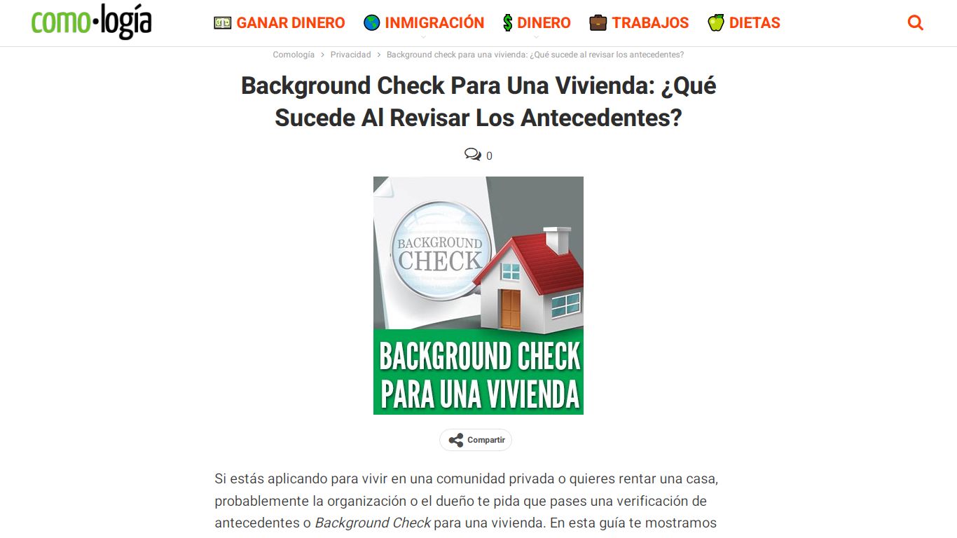 Background check para una vivienda: ¿Qué sucede al revisar los ...